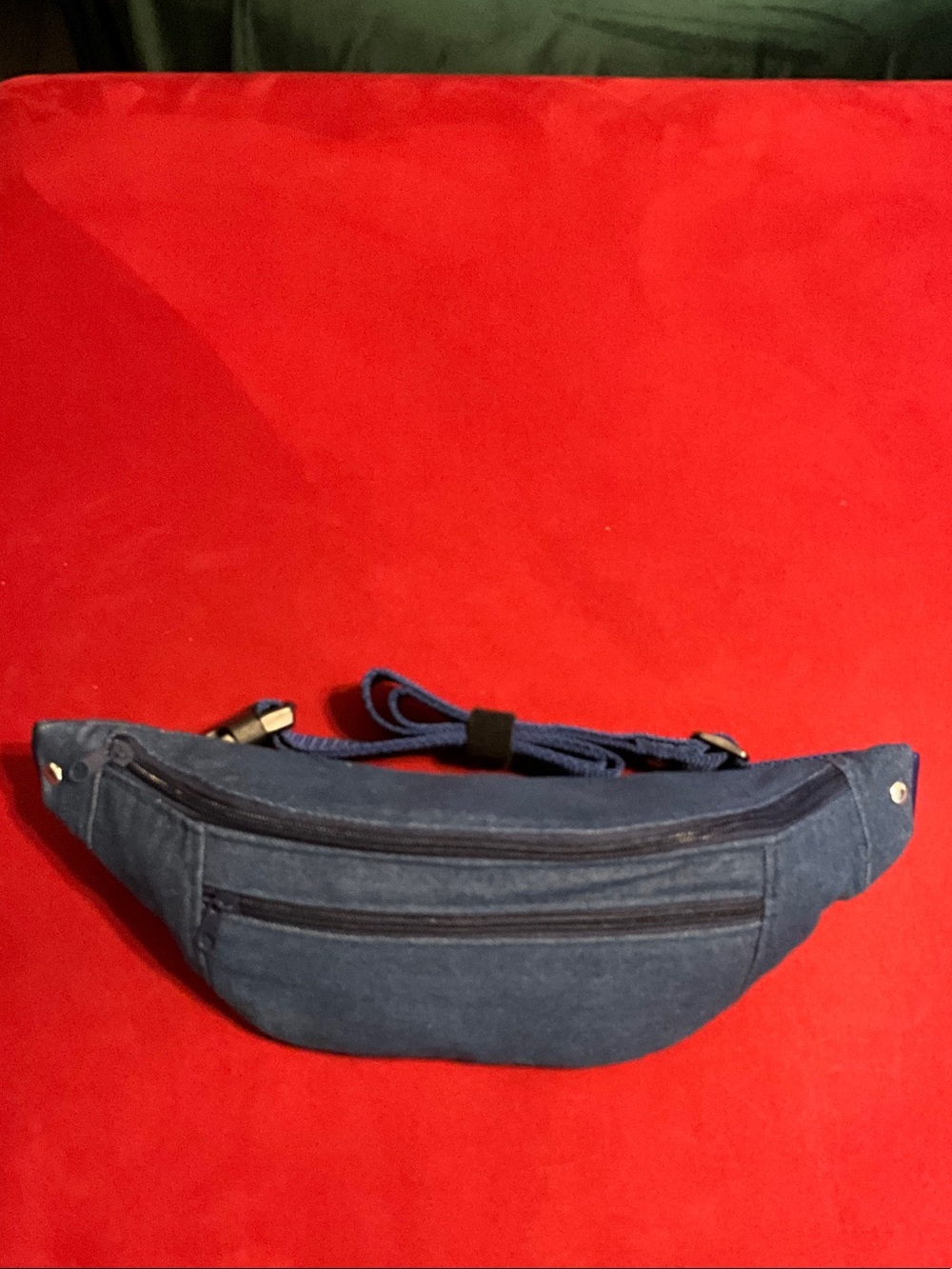 Navy Canvas Crossbody Fanny Pack - Unbranded